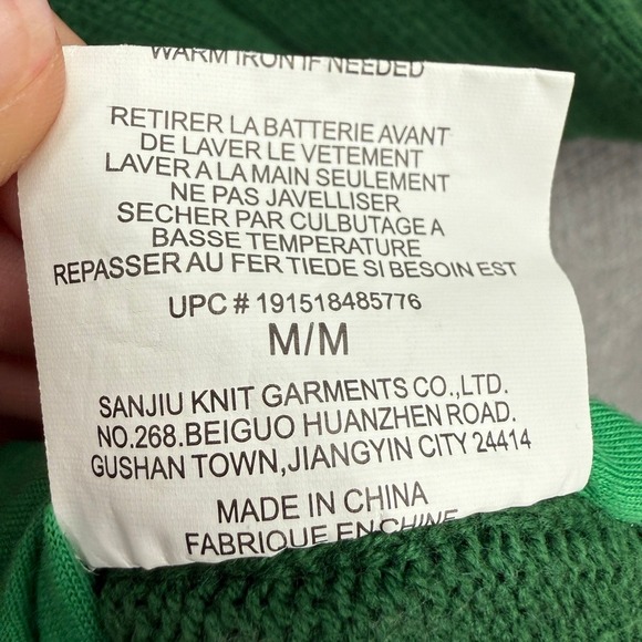 imagin8 Unicorn Christmas Sweater Women Medium Green Red Holiday Ugly Sweater - Picture 10 of 11